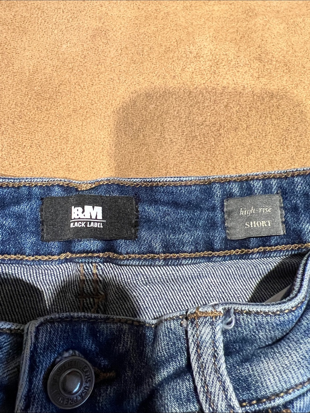Frayed Light Blue Denim Jean Shorts for Women - Picture 3 of 3